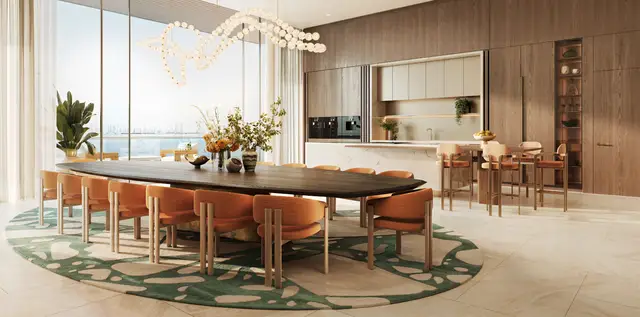 Penthouse: kitchen and dining