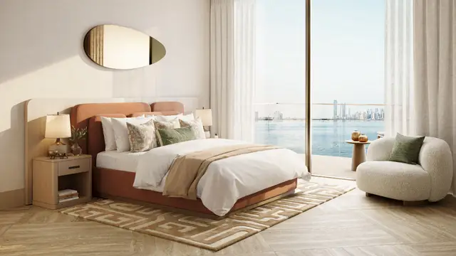 Solaya 3-bedroom classic residence: guest bedroom with a sea view